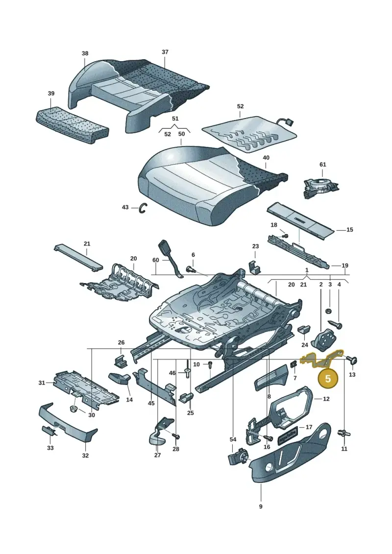 2G0881092 — Volkswagen Passat estate (2023-) diagram 3j0881000, position 5
