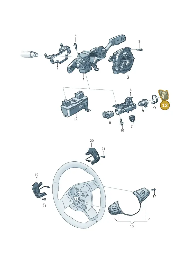 2G090586982V — Volkswagen Polo (2017-2025) diagram 837953500, position 12