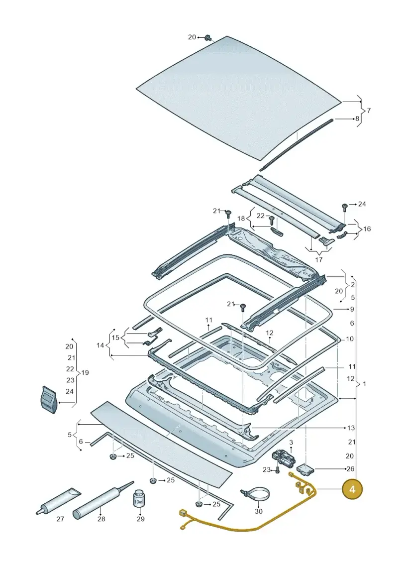 2G0971648 — Volkswagen Taigo (2021-2024) diagram 835877000, position 4