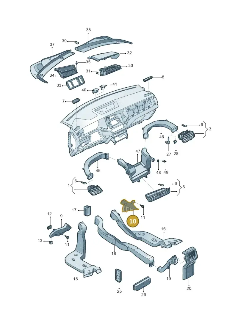 2G1819152A — Volkswagen Lavida XR (2023-) diagram 579819300, position 10