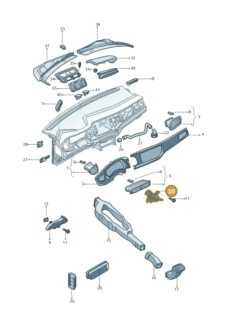 2G1819152A — Volkswagen Nivus (2020-) diagram 602819300, position 10