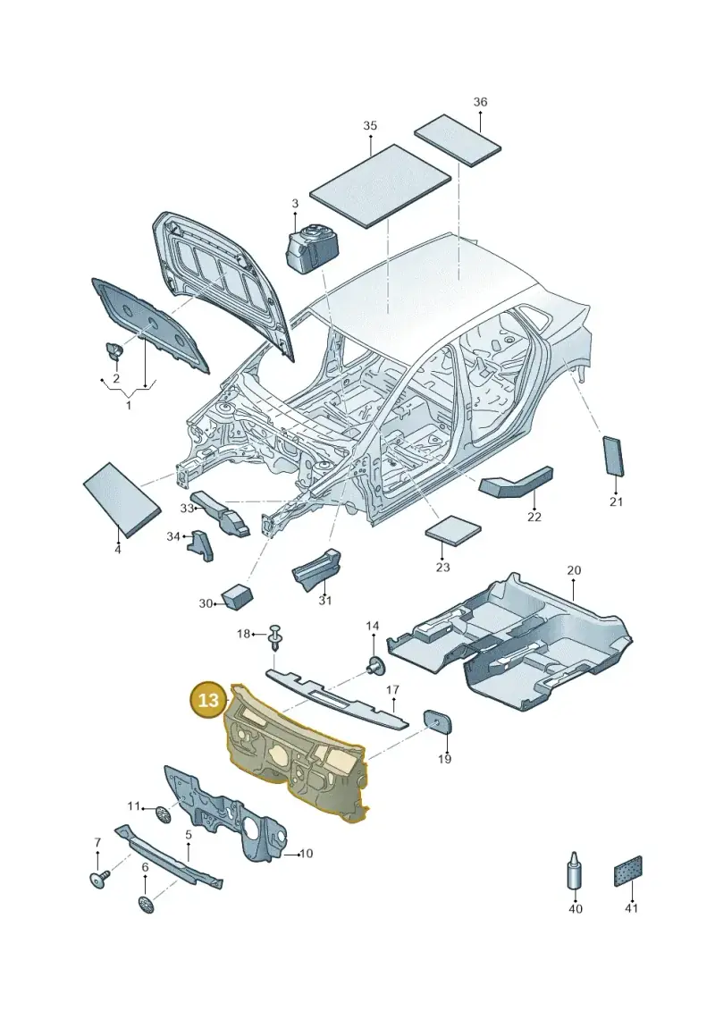 2G1863934B — Volkswagen Polo 1.0 BlueMotion (2017-2024) diagram 837863200, position 13