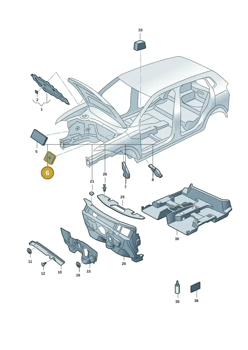 2G1863949A — Volkswagen Taigun 1.0 (2021-) diagram 62i863200, position 6