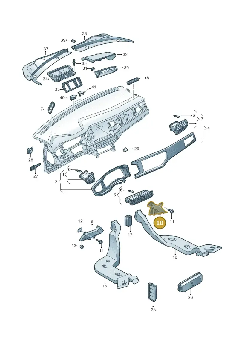 2G2819152A — Volkswagen Taigo (2021-2024) diagram 837819300, position 10
