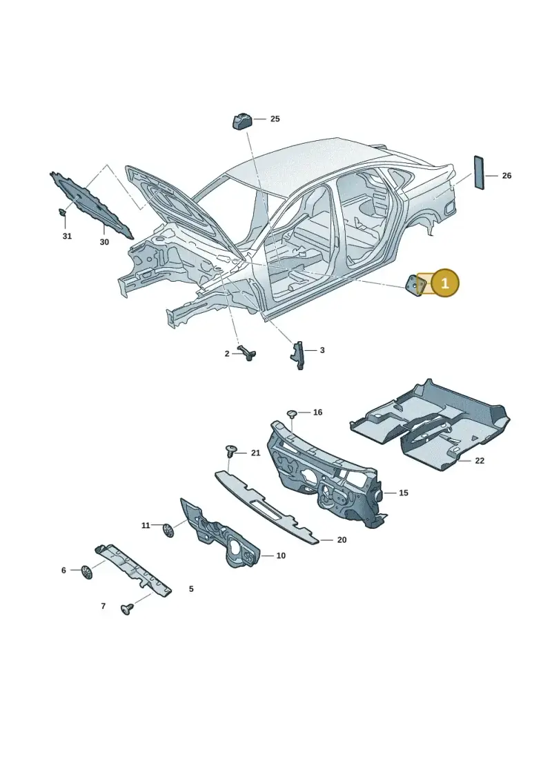 2G2863949A — Volkswagen Virtus 1,0 (2022-) diagram 62a863200, position 1