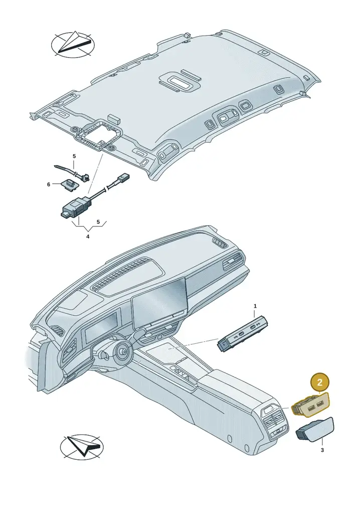 2G6035718 — Volkswagen Passat estate (2023-) diagram 3j0035780, position 2