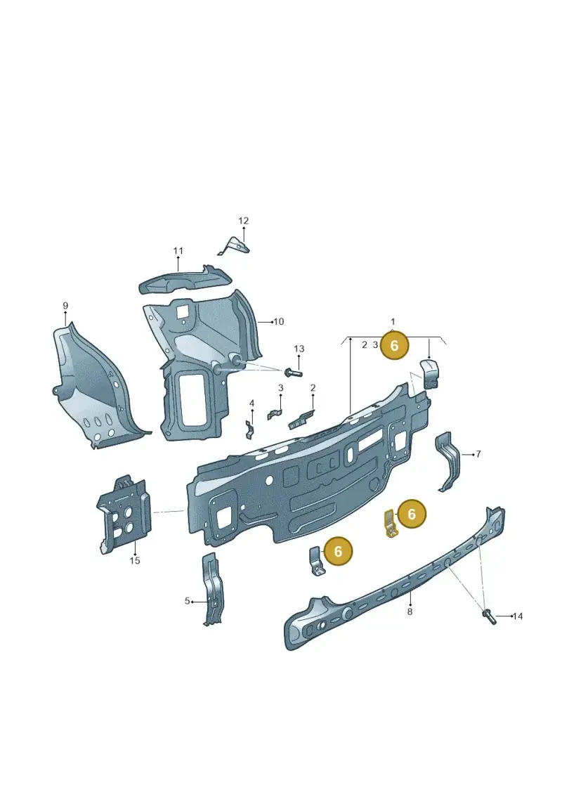 2G6813745 — Volkswagen T-Cross 1,0 (2018-2024) diagram 837813000, position 6