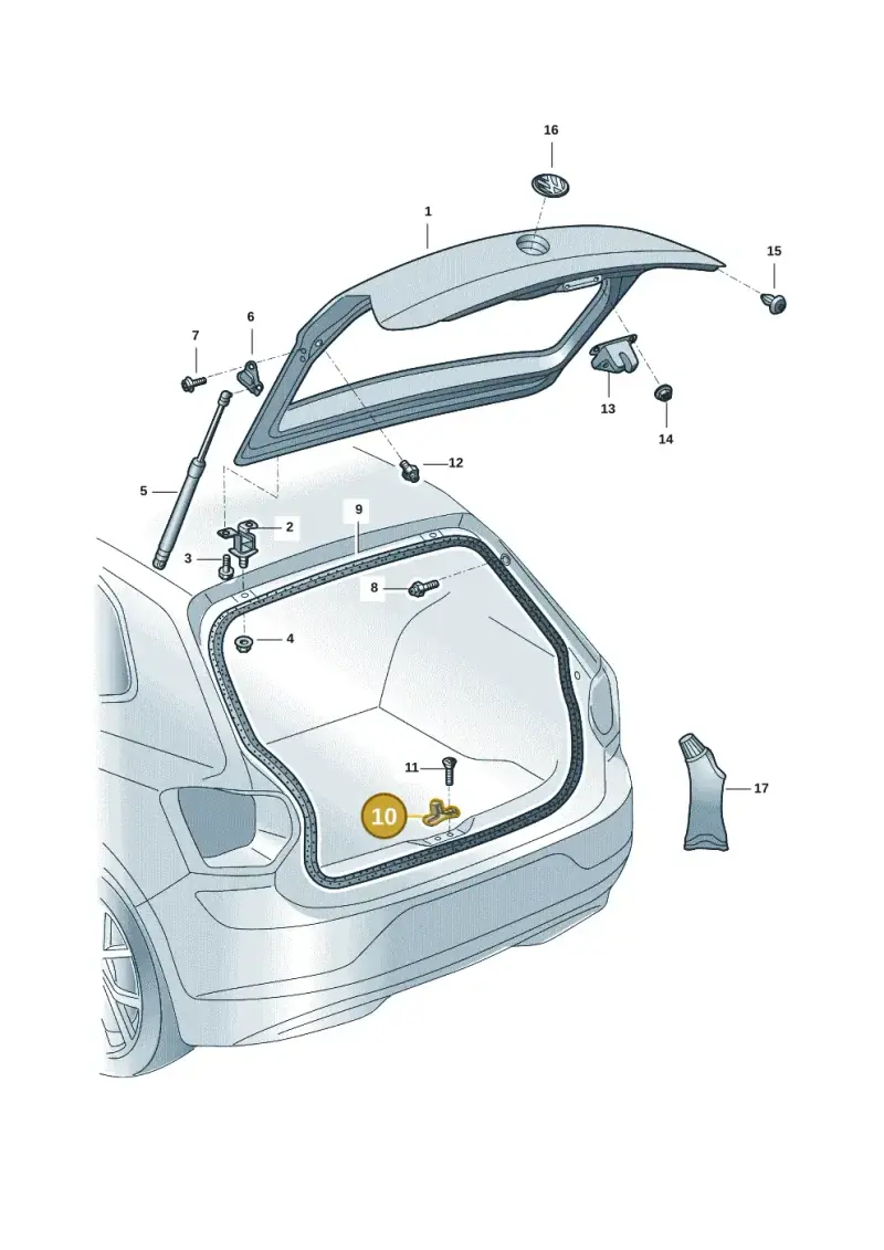 2G6827517A — Volkswagen Polo Track (2023-) diagram 2fb827010, position 10