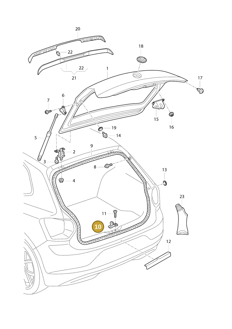 2G6827517A — Volkswagen GOLF             "ZA." (2005-2007) diagram 602827010, position 10