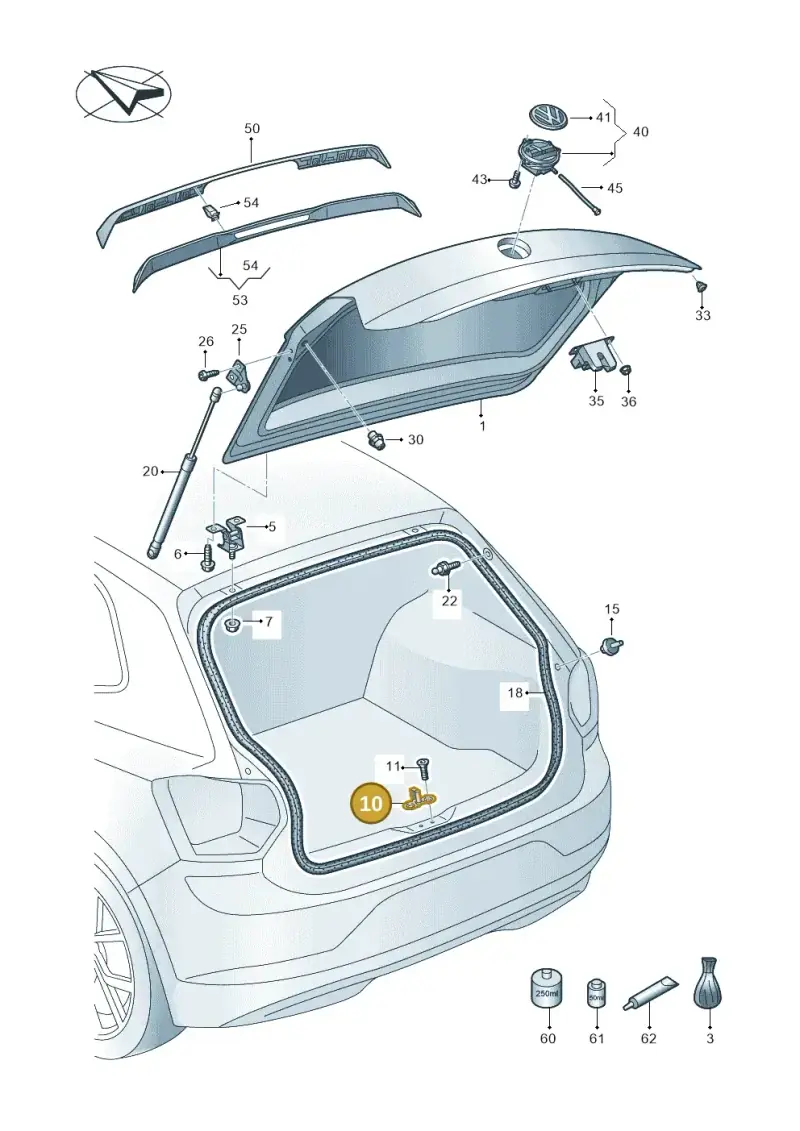 2G6827517A — Volkswagen Polo 1.0 BlueMotion (2017-2024) diagram 837827000, position 10