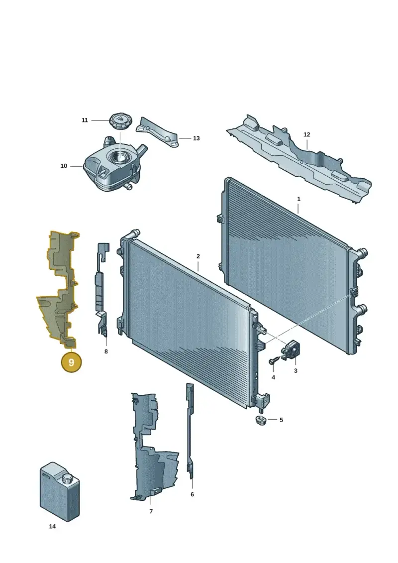 2G7121284B — Volkswagen Taigo (2021-2024) diagram 2f0122640, position 9
