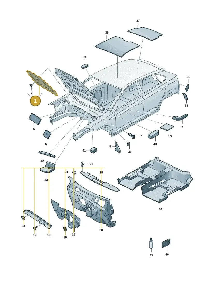 2G7863831 — Volkswagen Taigo (2021-2024) diagram 2f0863200, position 1