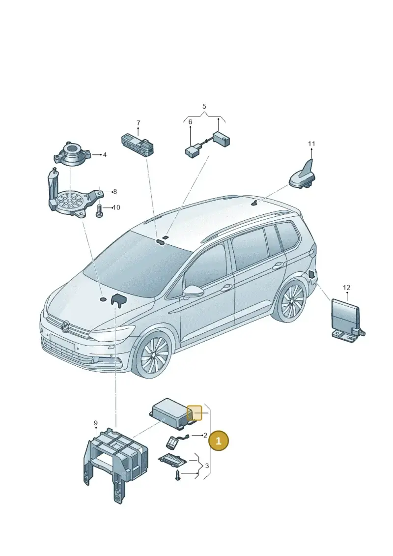 2GA035286A — Volkswagen Touran 2,0 BlueMotion (2015-2024) diagram 869035600, position 1