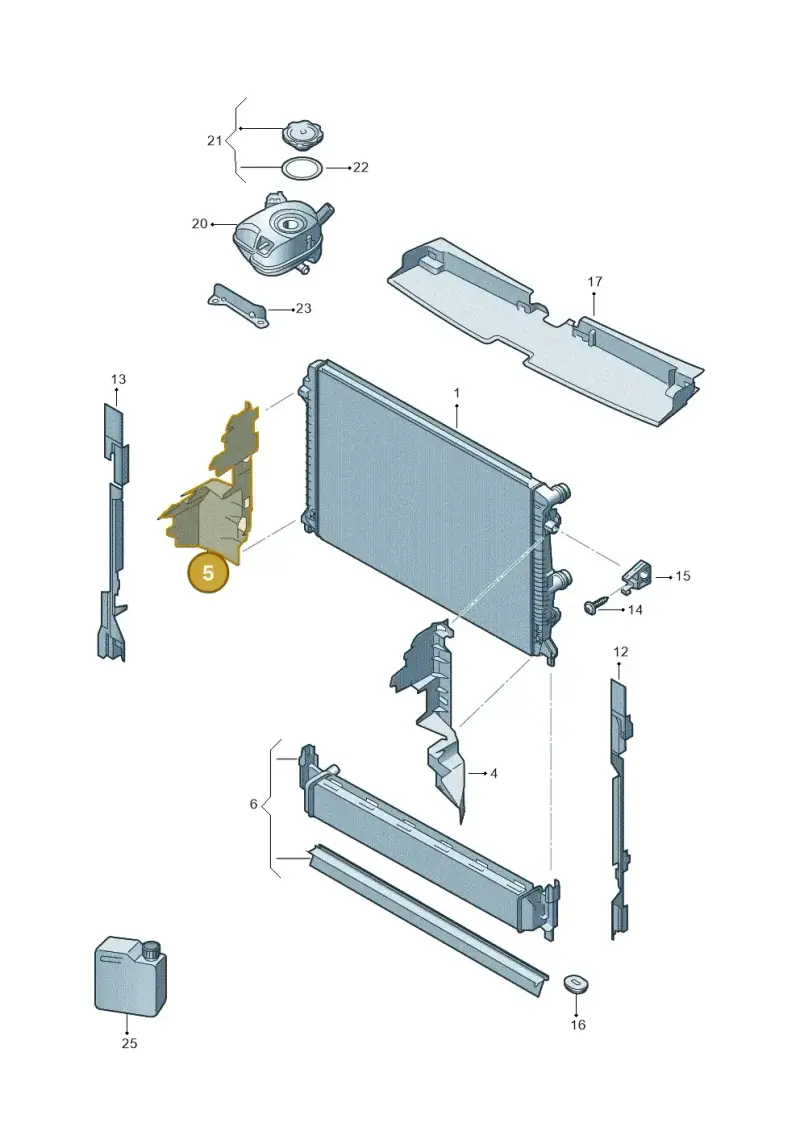 2GA121284A — Volkswagen T-Roc convertible 1.5 (2019-2024) diagram 813122000, position 5