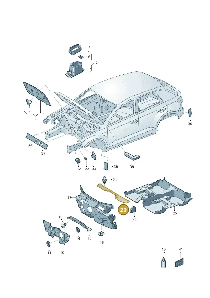 2GA863801 — Volkswagen T-Roc (2017-2025) diagram 813863200, position 20