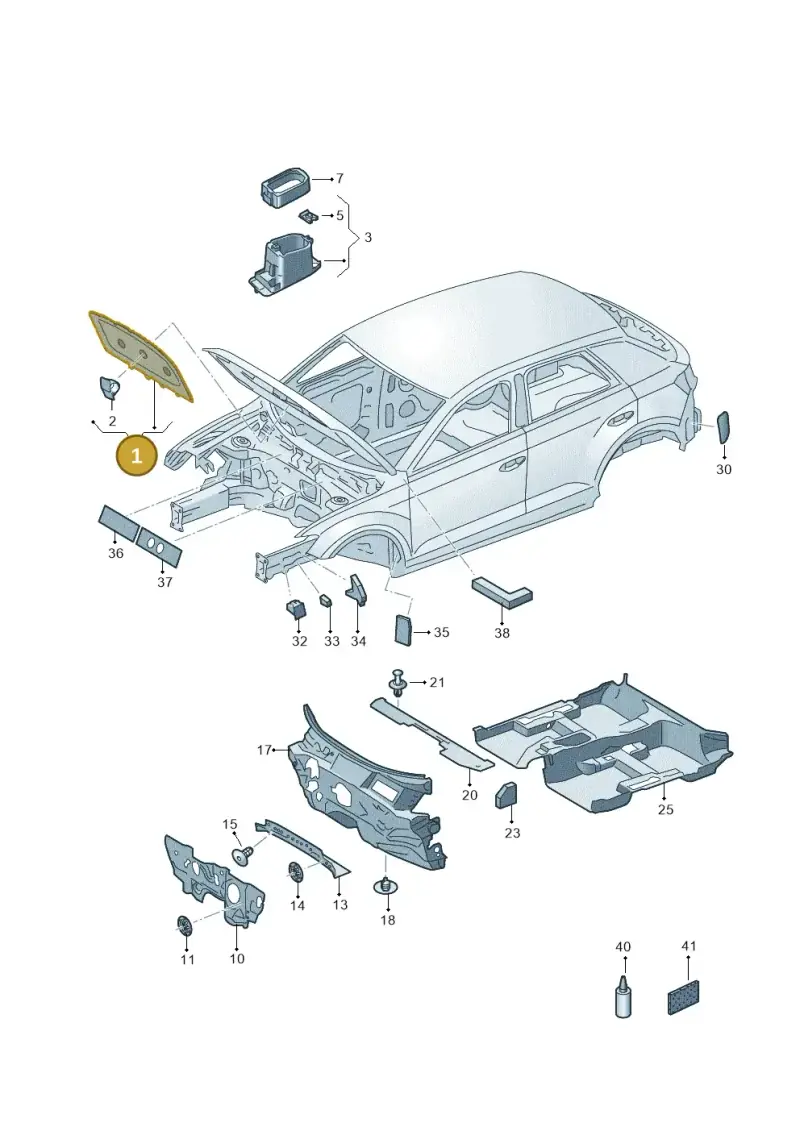 2GA863831A — Volkswagen T-Roc (2017-2025) diagram 813863200, position 1