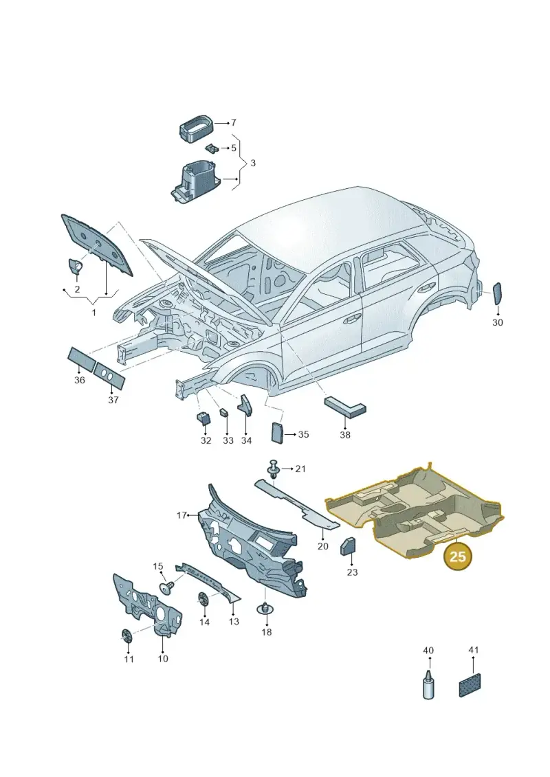 2GA863919A — Volkswagen T-Roc (2017-2025) diagram 813863200, position 25