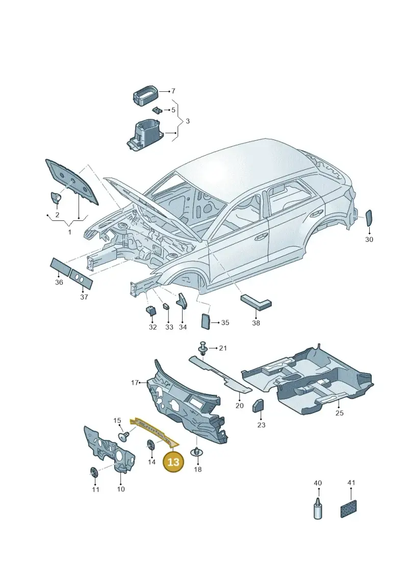 2GA863993D — Volkswagen T-Roc (2017-2025) diagram 813863200, position 13