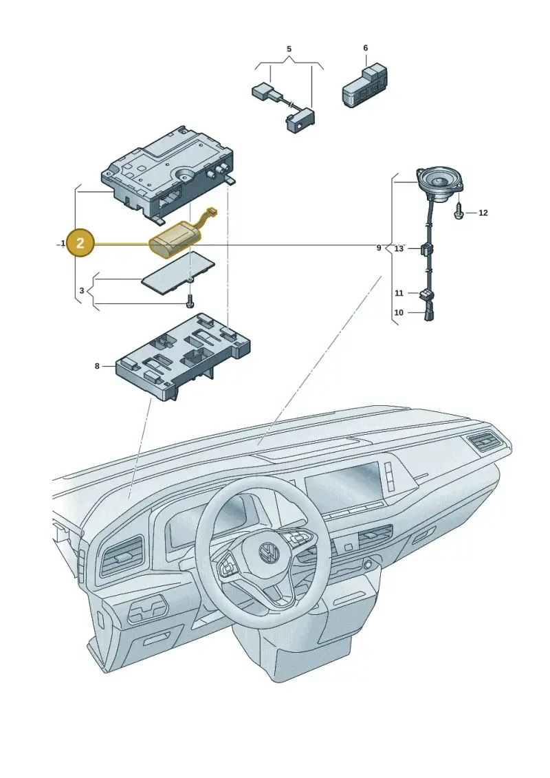 2GA915989 — Volkswagen Multivan (2021-) diagram 7t0035600, position 2