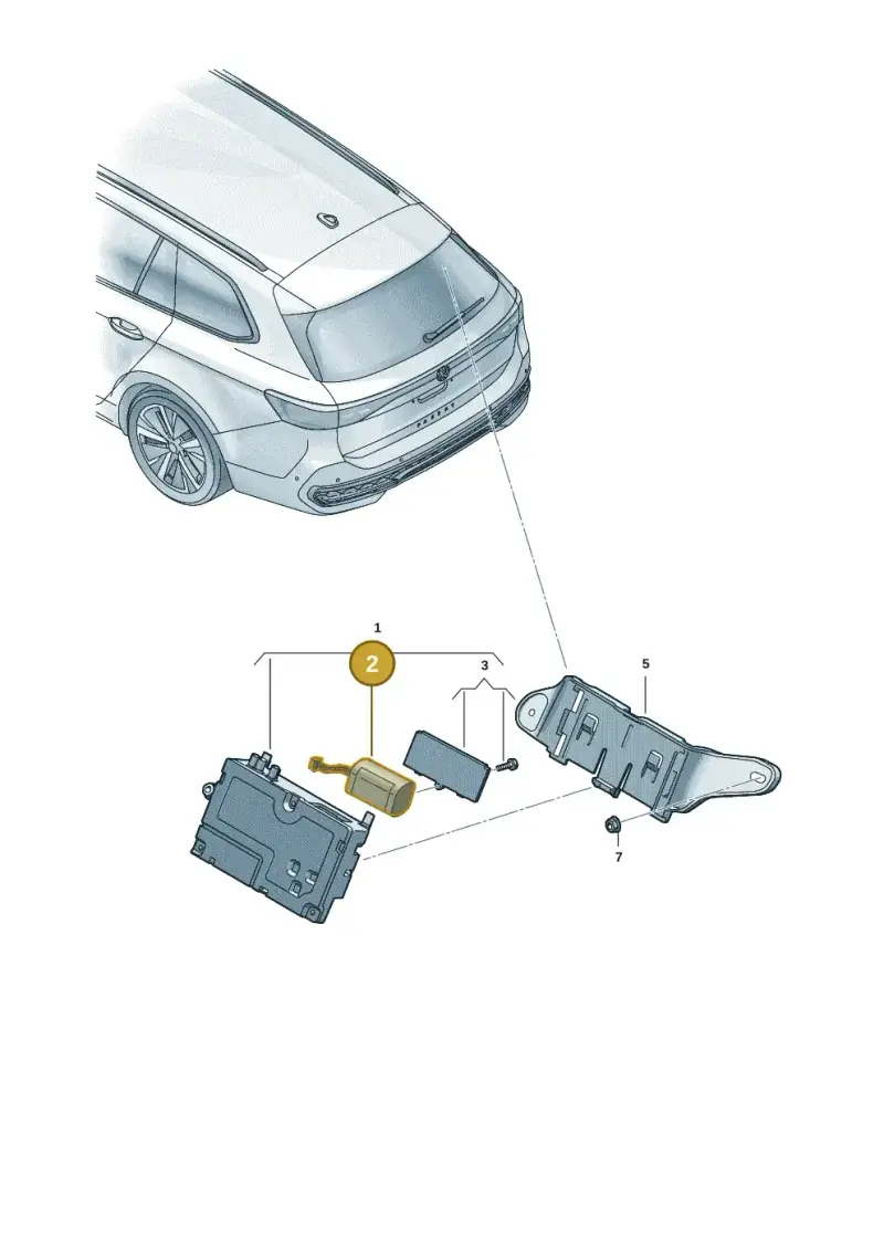 2GA915989 — Volkswagen Passat estate (2023-) diagram 3j0035600, position 2