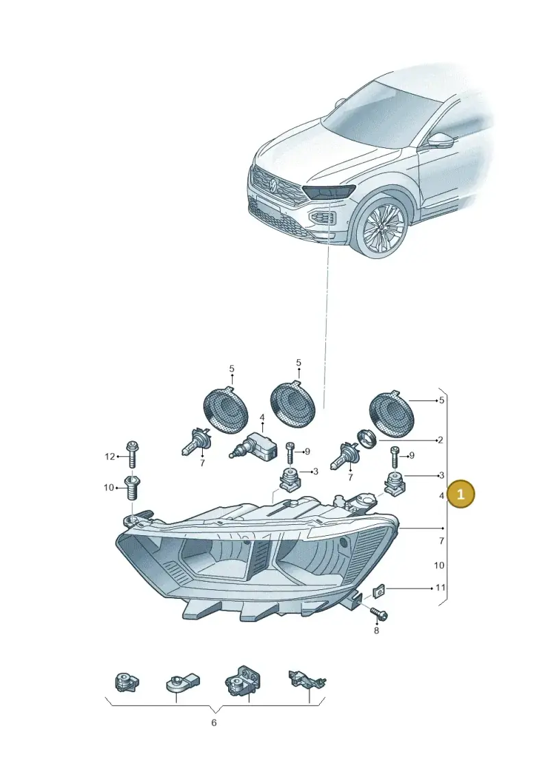 2GA941005C — Volkswagen T-Roc Cabriolet (2019-2025) diagram 813941000, position 1