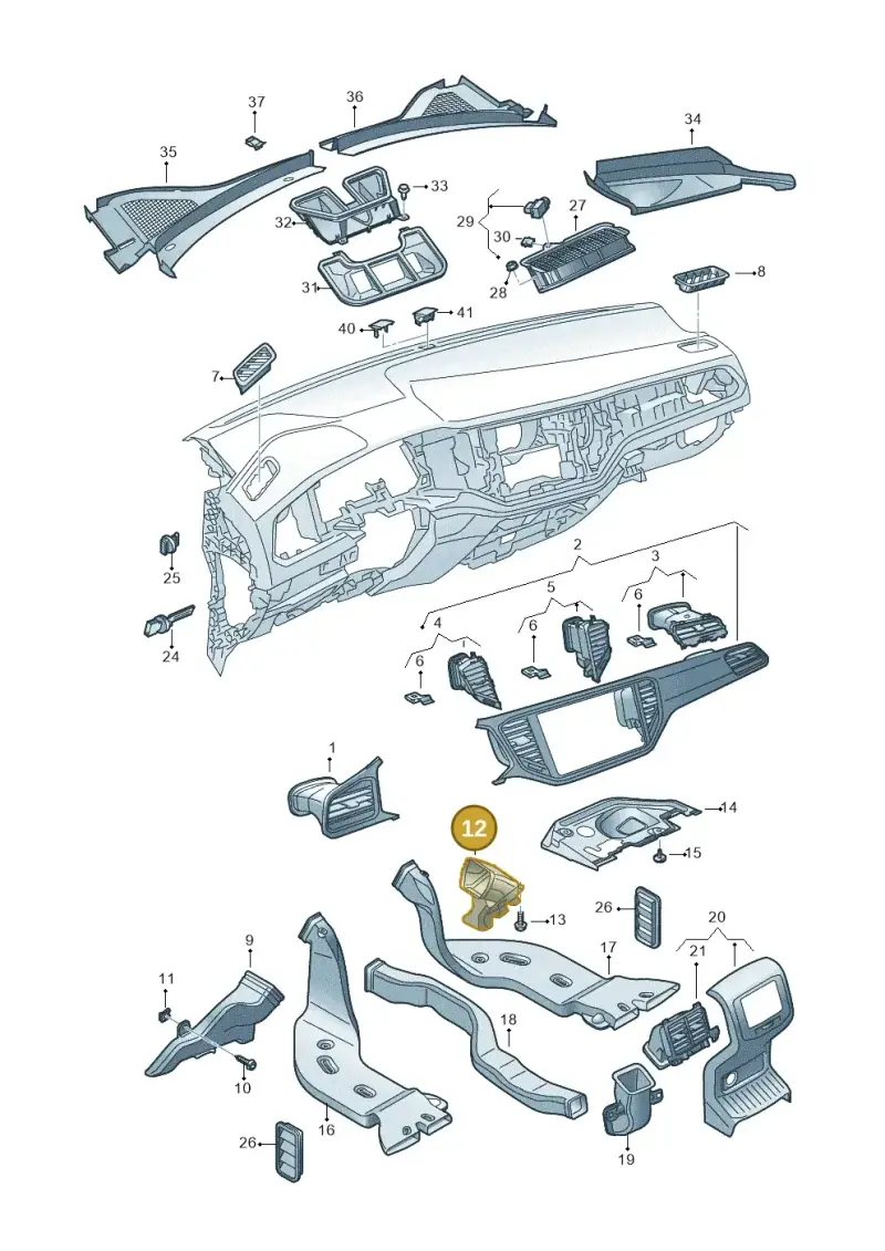 2GB819152 — Volkswagen T-Roc Cabriolet (2019-2025) diagram 813819300, position 12