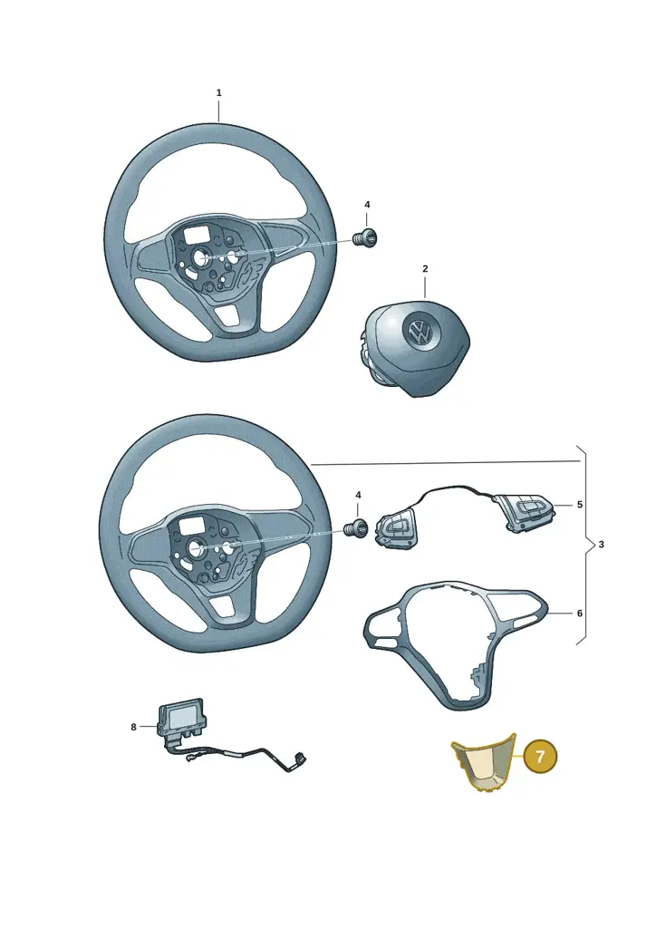 2GC419659BYY — Volkswagen Tiguan 2.0 (2023-) diagram 5h0419020, position 7