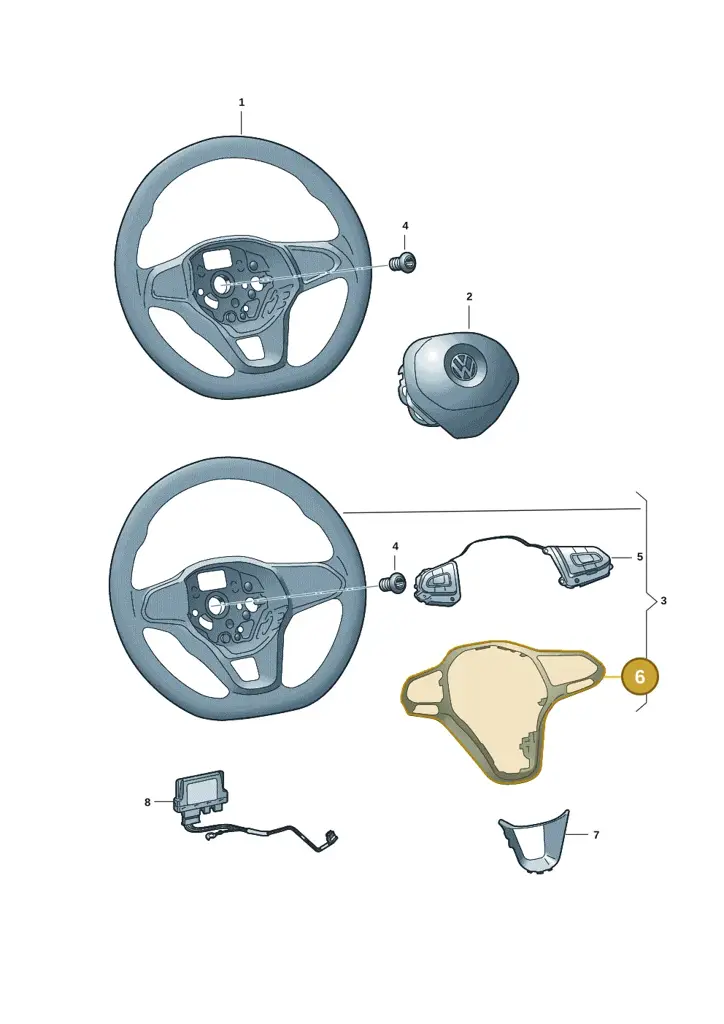 2GM419685B3DP — Volkswagen Multivan (2021-) diagram 5h0419020, position 6