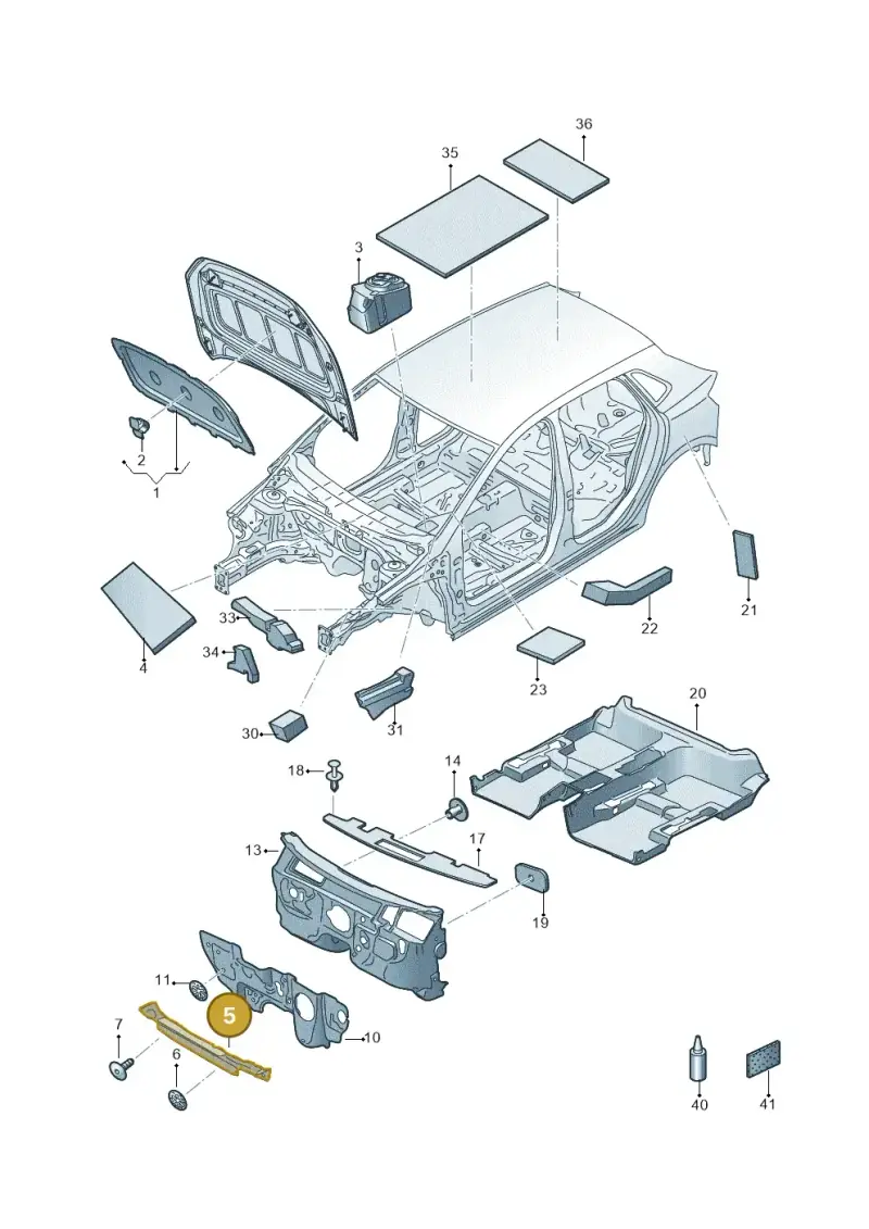 2GM863993A — Volkswagen Polo 1.0 BlueMotion (2017-2024) diagram 837863200, position 5