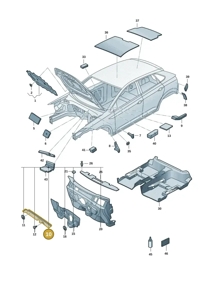 2GM863993A — Volkswagen Taigo (2021-2024) diagram 2f0863200, position 10