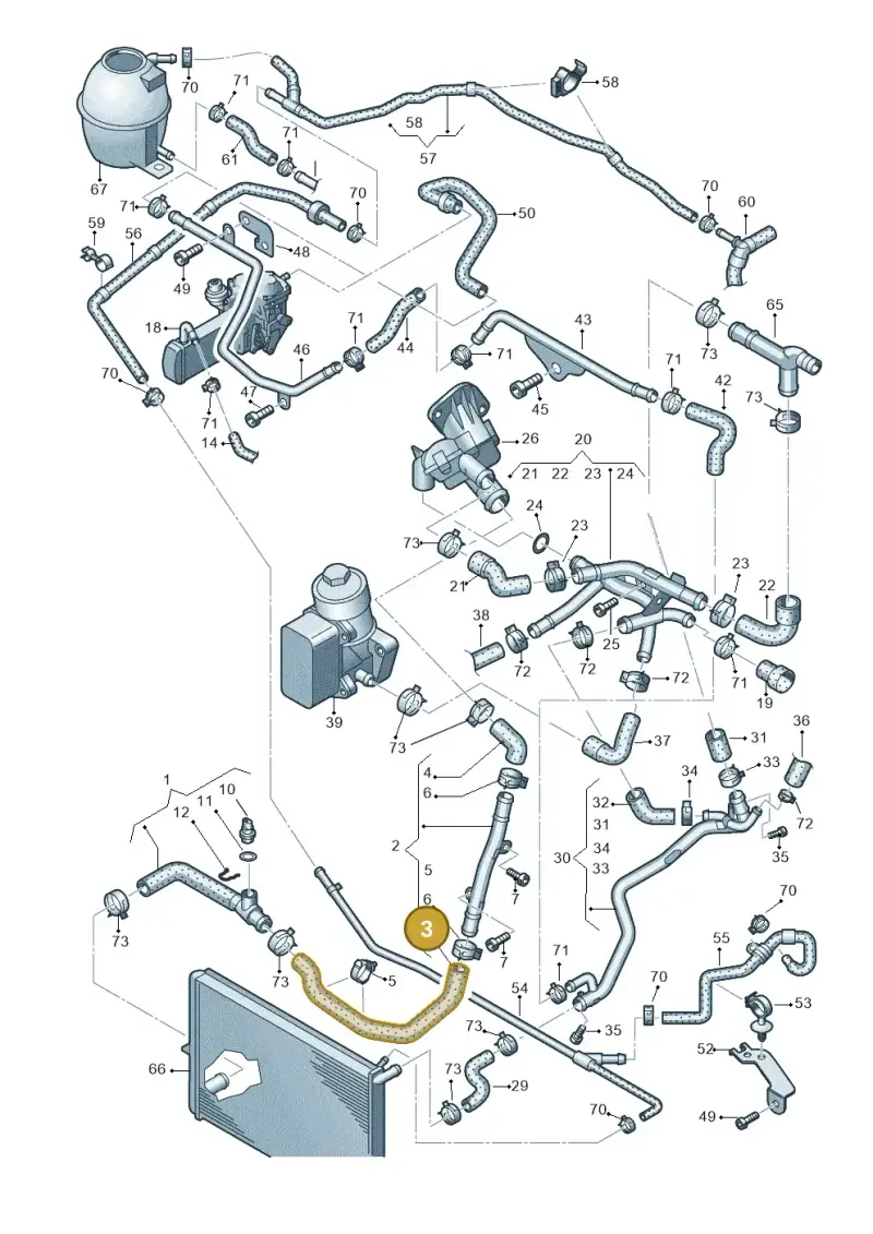 2H0121051B — Volkswagen Amarok twin cab (2022-) diagram 683121540, position 3