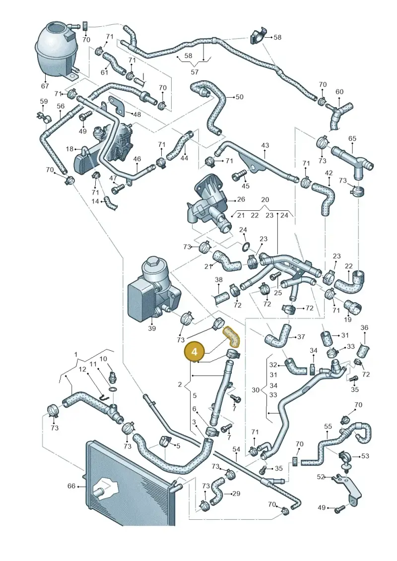2H0121051F — Volkswagen Amarok twin cab (2022-) diagram 683121540, position 4