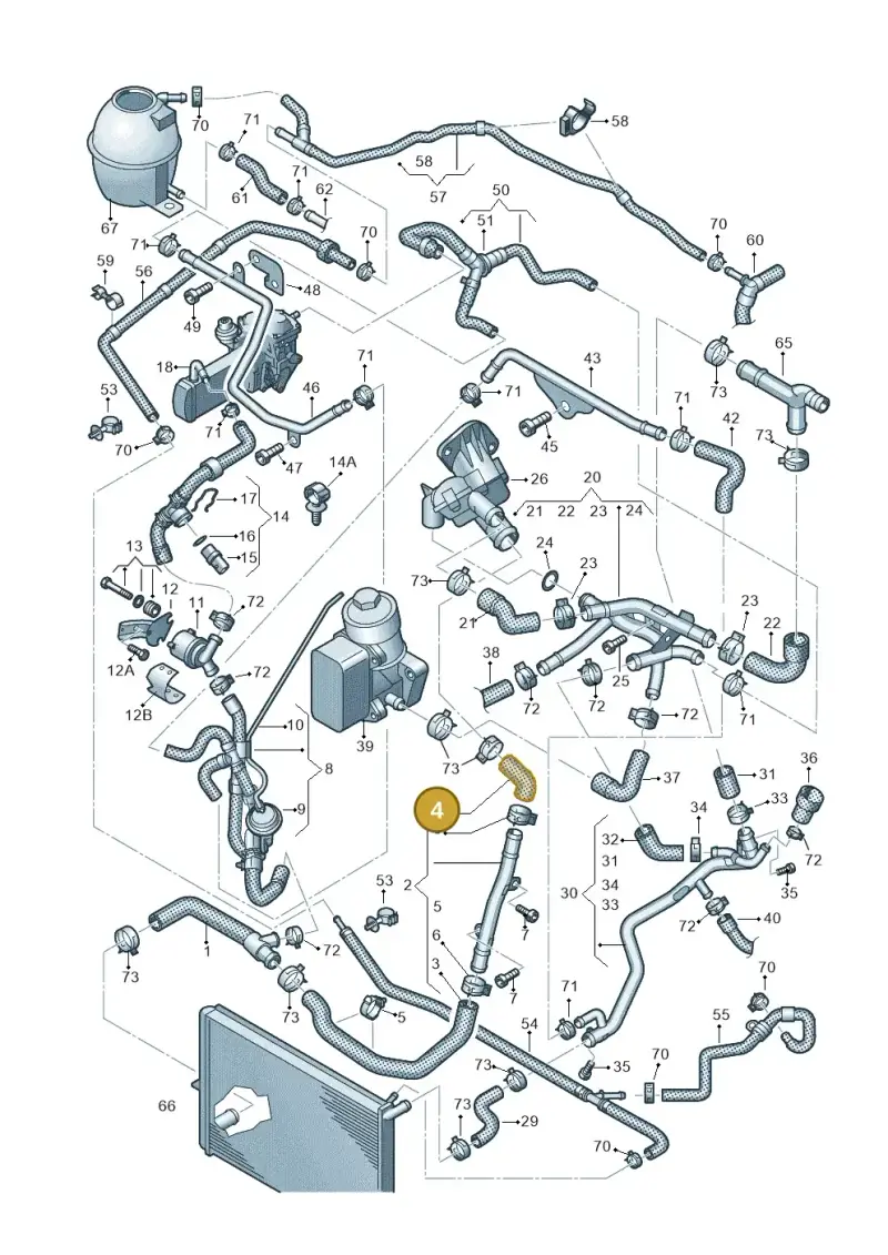 2H0121051F — Volkswagen Amarok twin cab (2022-) diagram 683121470, position 4