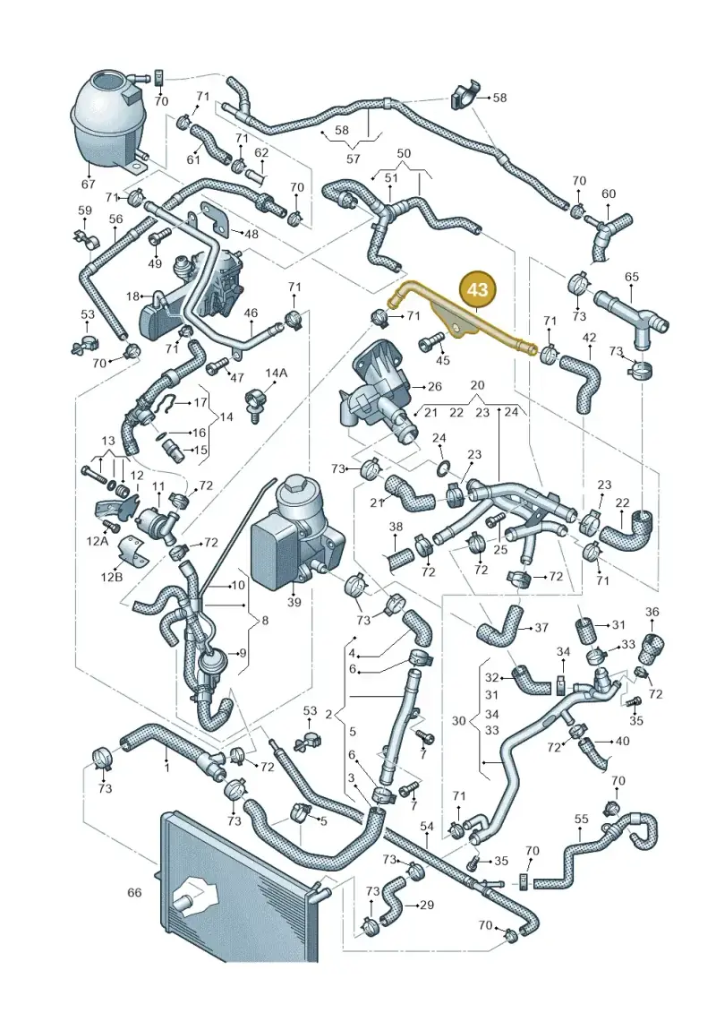 2H0121065AT — Volkswagen Amarok twin cab (2022-) diagram 683121470, position 43