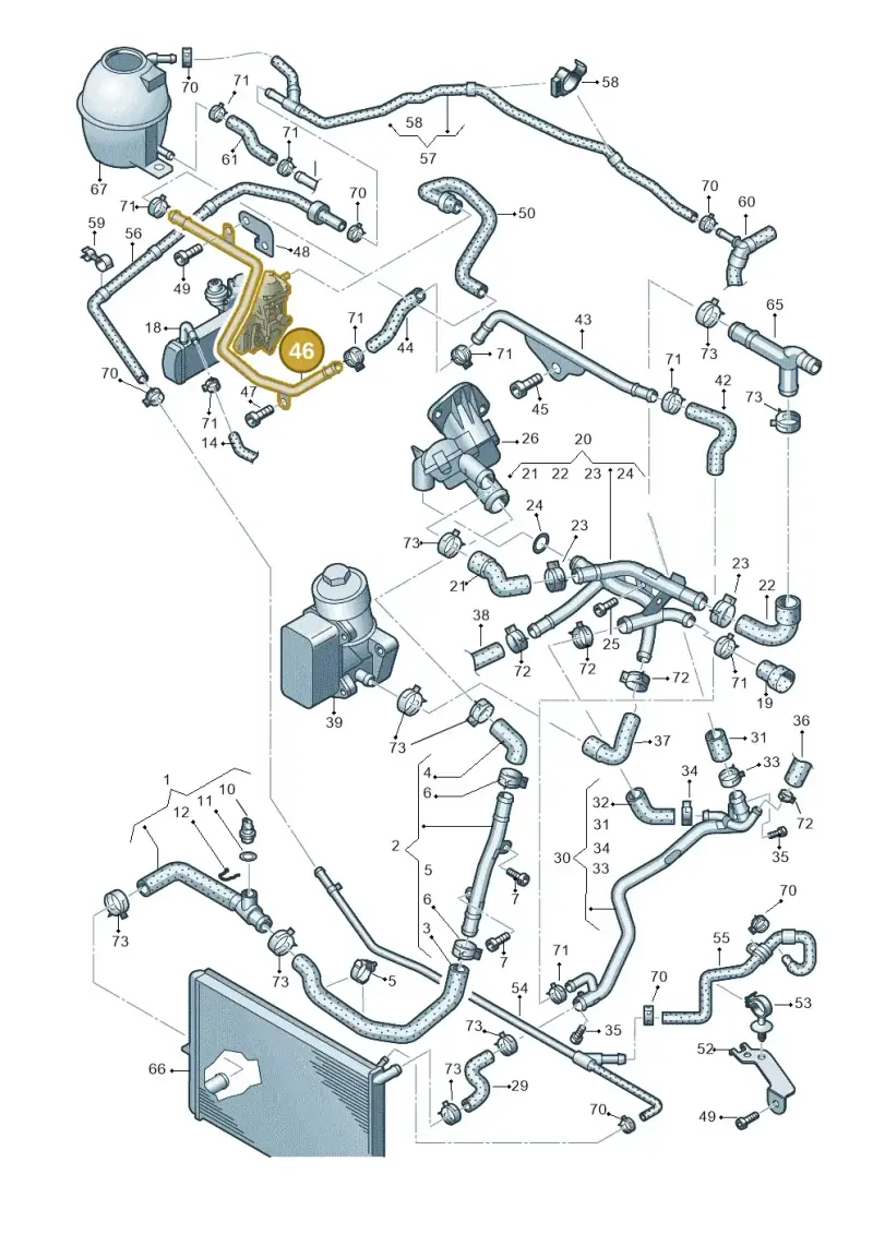 2H0121065BC — Volkswagen Amarok twin cab (2022-) diagram 683121540, position 46