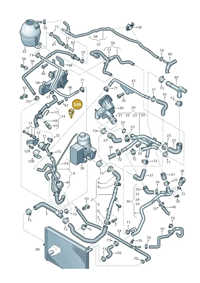 2H0121079P — Volkswagen Amarok twin cab (2022-) diagram 683121470, position 14A