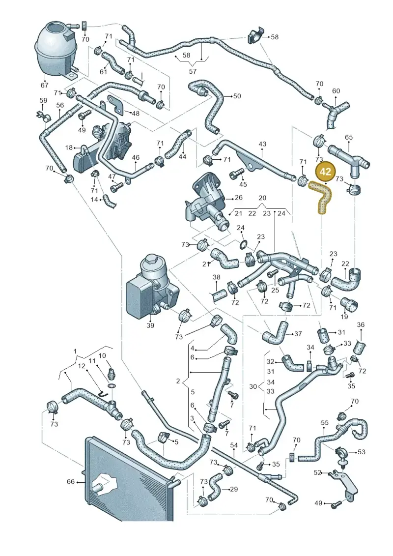 2H0121096BA — Volkswagen Amarok twin cab (2022-) diagram 683121540, position 42