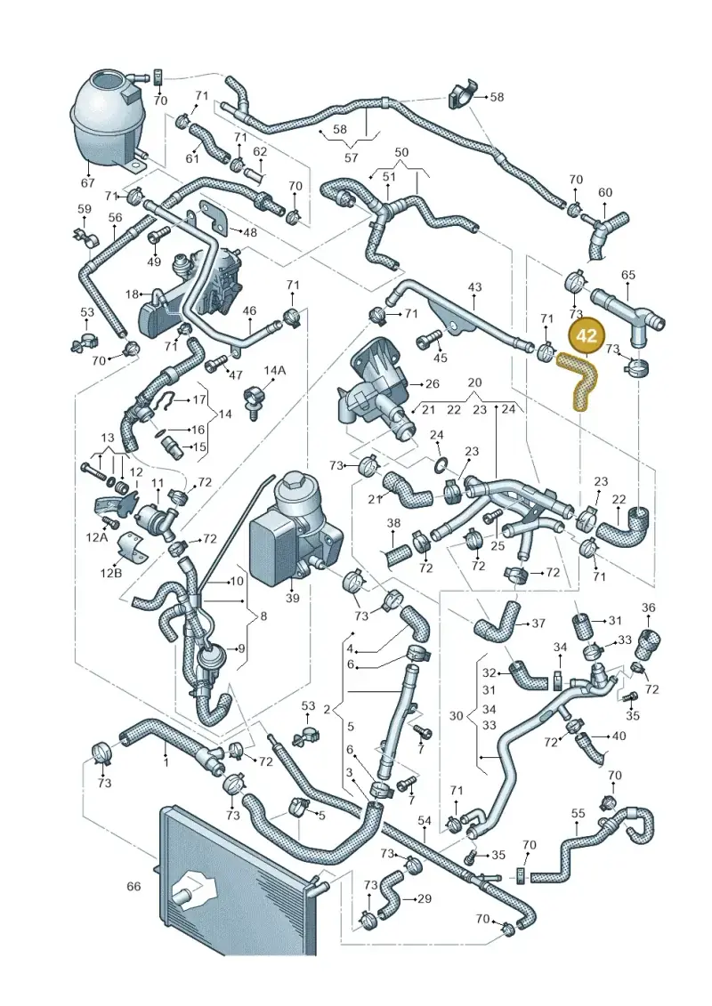 2H0121096BA — Volkswagen Amarok twin cab (2022-) diagram 683121470, position 42