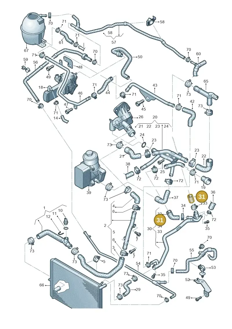 2H0121101D — Volkswagen Amarok twin cab (2022-) diagram 683121540, position 31