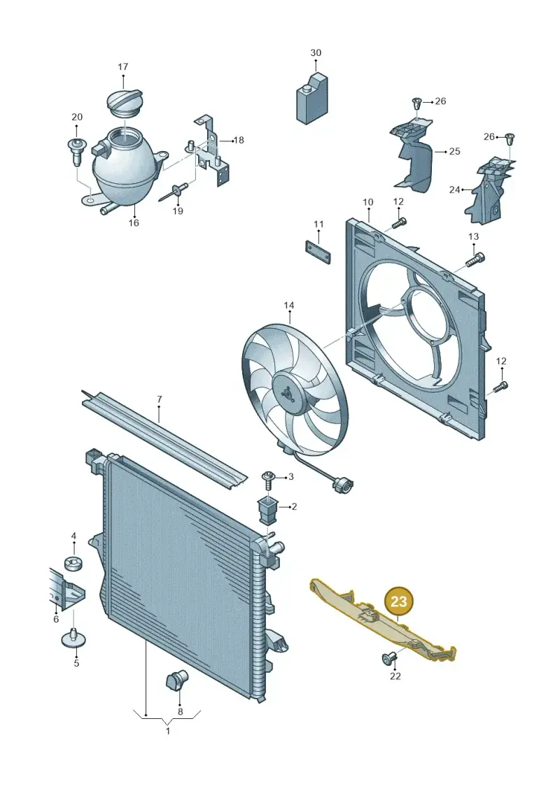 2H0121333C — Volkswagen Amarok twin cab (2022-) diagram 683121900, position 23