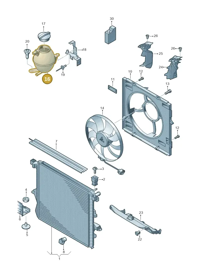 2H0121407D — Volkswagen Amarok twin cab (2022-) diagram 683121900, position 16