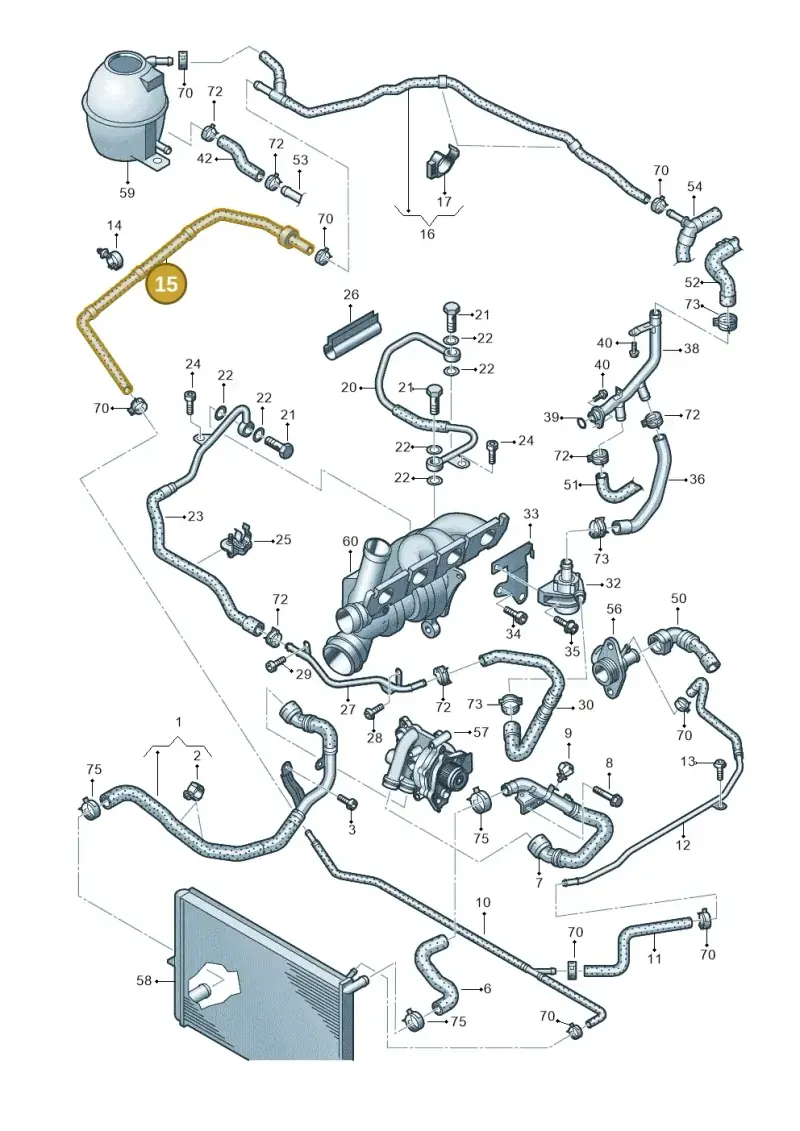 2H0121444F — Volkswagen Amarok twin cab (2016-2022) diagram 683121300, position 15