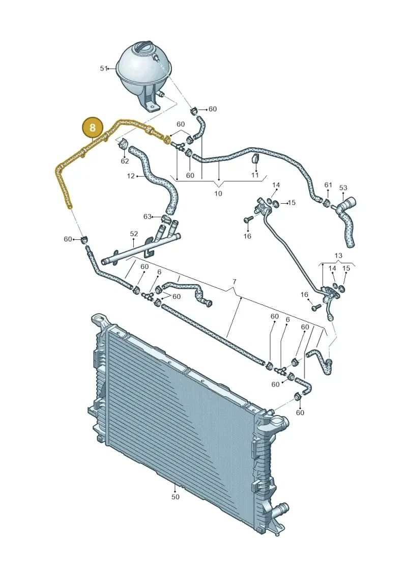2H0121444F — Volkswagen Amarok twin cab (2022-) diagram 894121510, position 8