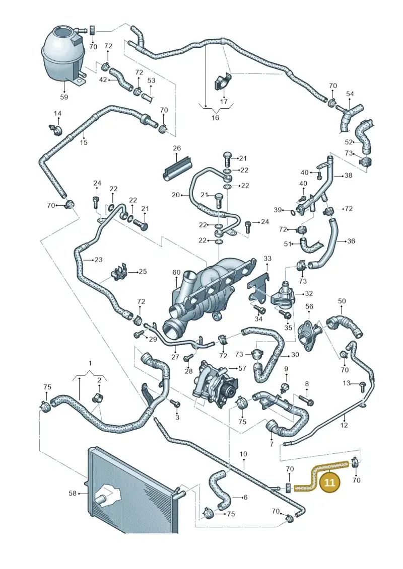 2H0121447K — Volkswagen Amarok twin cab (2016-2022) diagram 683121300, position 11