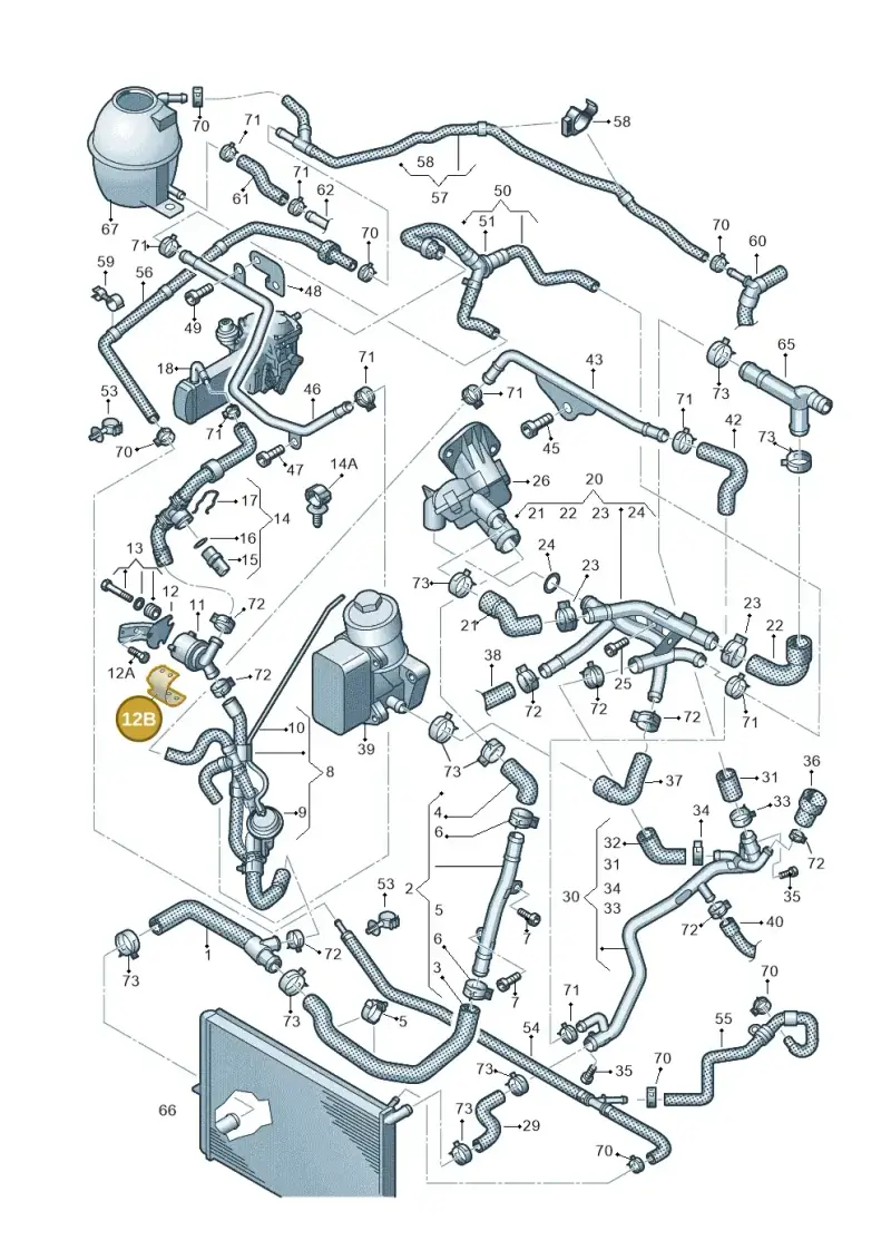 2H0121653 — Volkswagen Amarok twin cab (2022-) diagram 683121470, position 12B