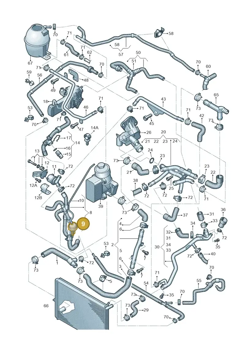 2H0121805A — Volkswagen Amarok twin cab (2022-) diagram 683121470, position 9
