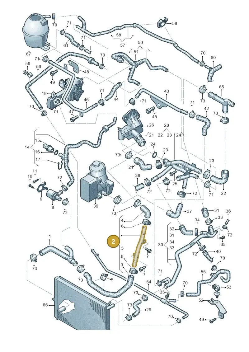 2H0122051T — Volkswagen Amarok twin cab (2012-2016) diagram 683121500, position 2