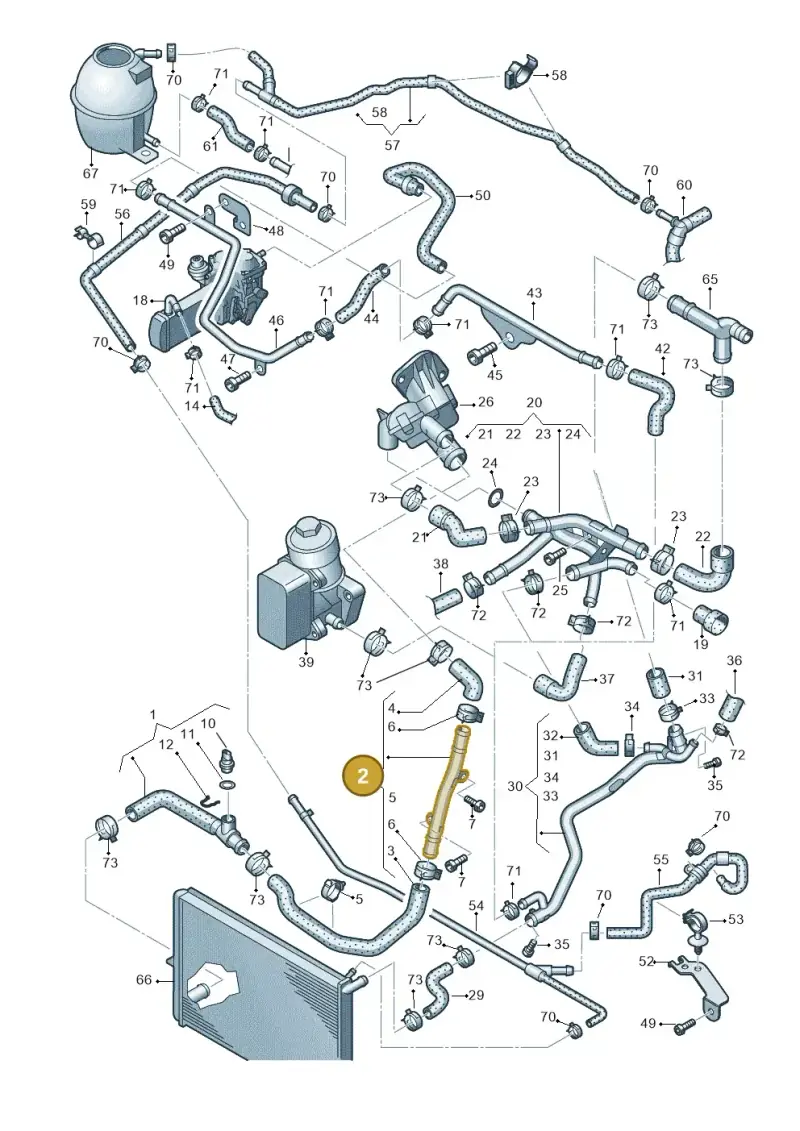 2H0122051T — Volkswagen Amarok twin cab (2022-) diagram 683121540, position 2