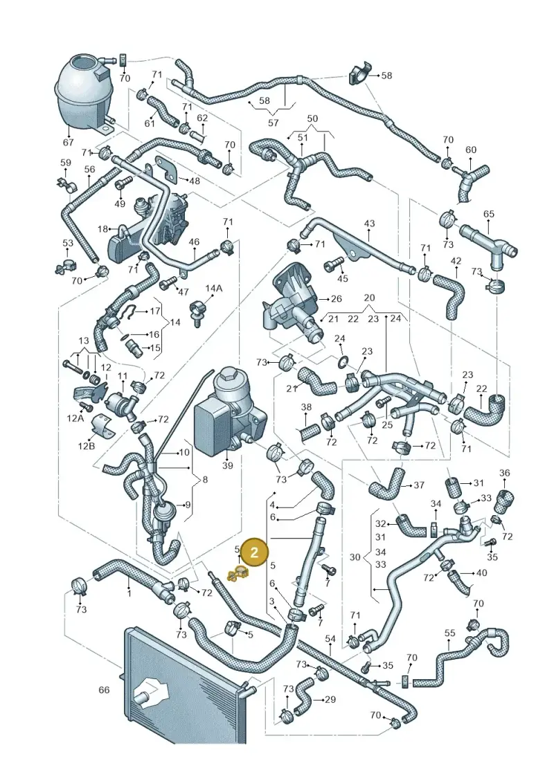 2H0122051T — Volkswagen Amarok twin cab (2022-) diagram 683121470, position 2