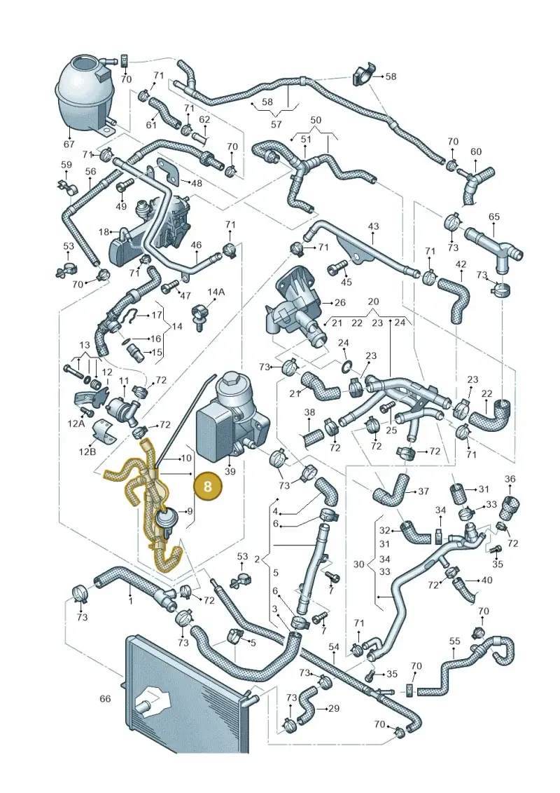 2H0122096AN — Volkswagen Amarok twin cab (2022-) diagram 683121470, position 8